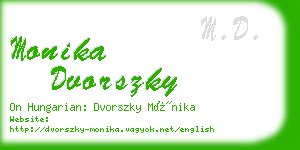 monika dvorszky business card